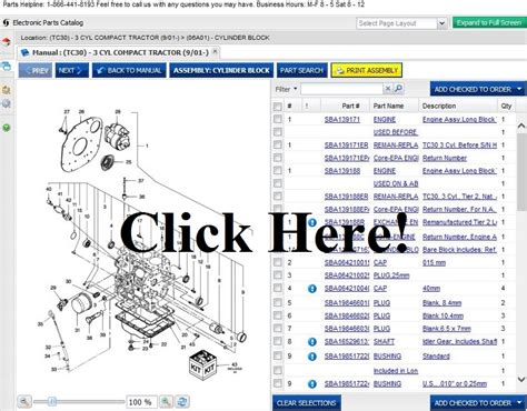 ford tractor parts list